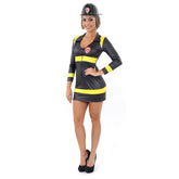 Fantasia Bombeira Preta Adulto - Heat Girls