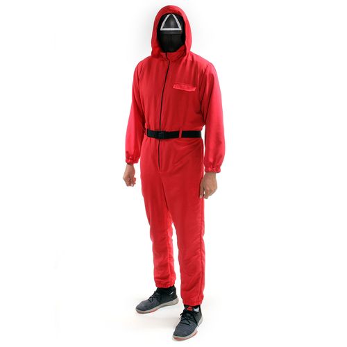 Fantasia Soldado Vermelho - Triangulo - Luxo Adulto - Round 6