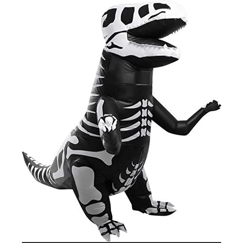 Fantasia Inflável Dinossauro T-Rex Esqueleto Adulto