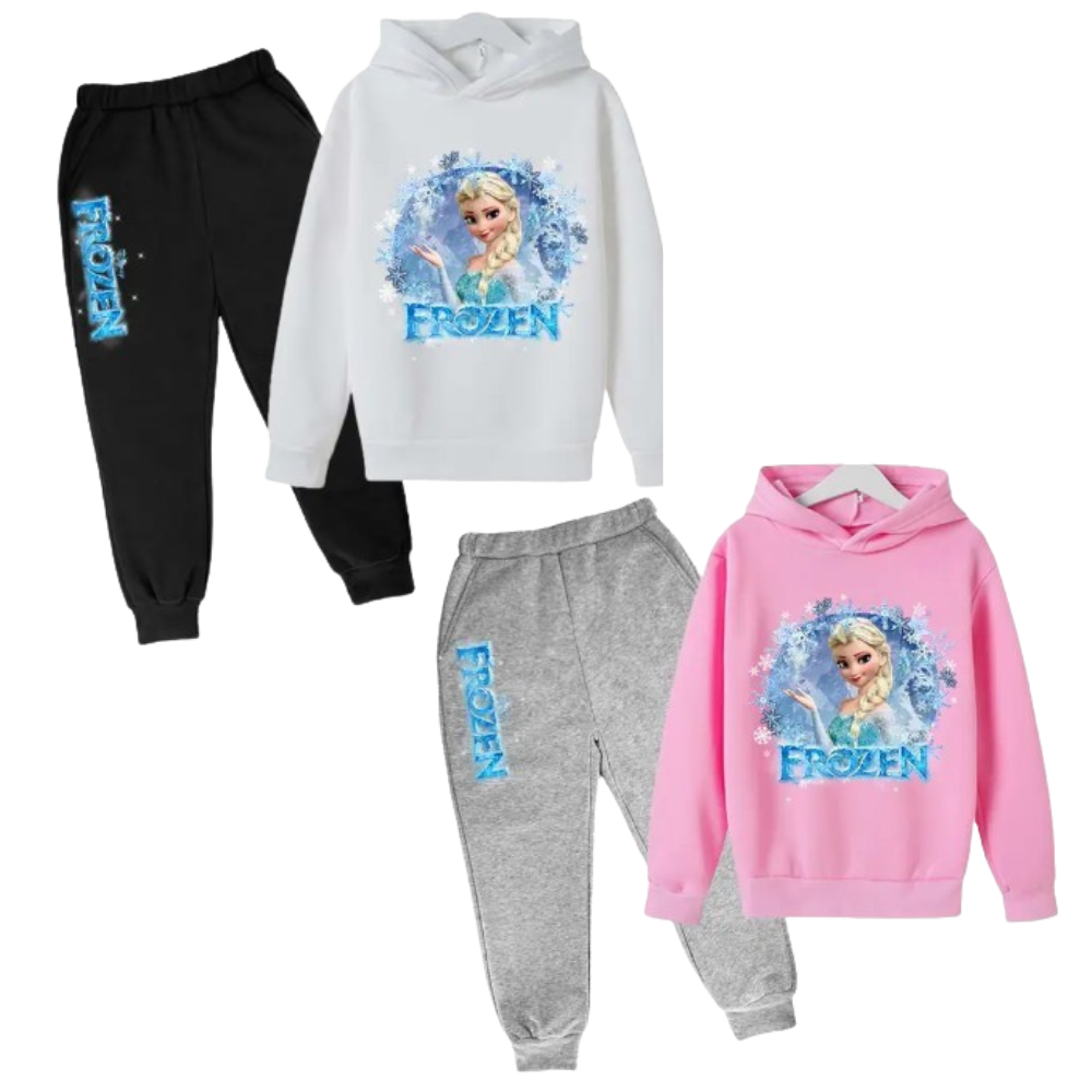 Conjunto Infantil de Moletom Frozen - 2 Conjuntos Completos