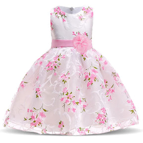 Vestido Infantil Rosa Floral