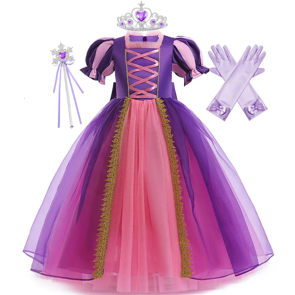 Fantasia Rapunzel Infantil Encantada