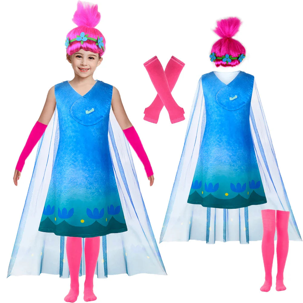 Fantasia Poppy Trolls Infantil