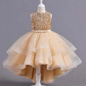 Vestido Infantil Pétalas de Rosa
