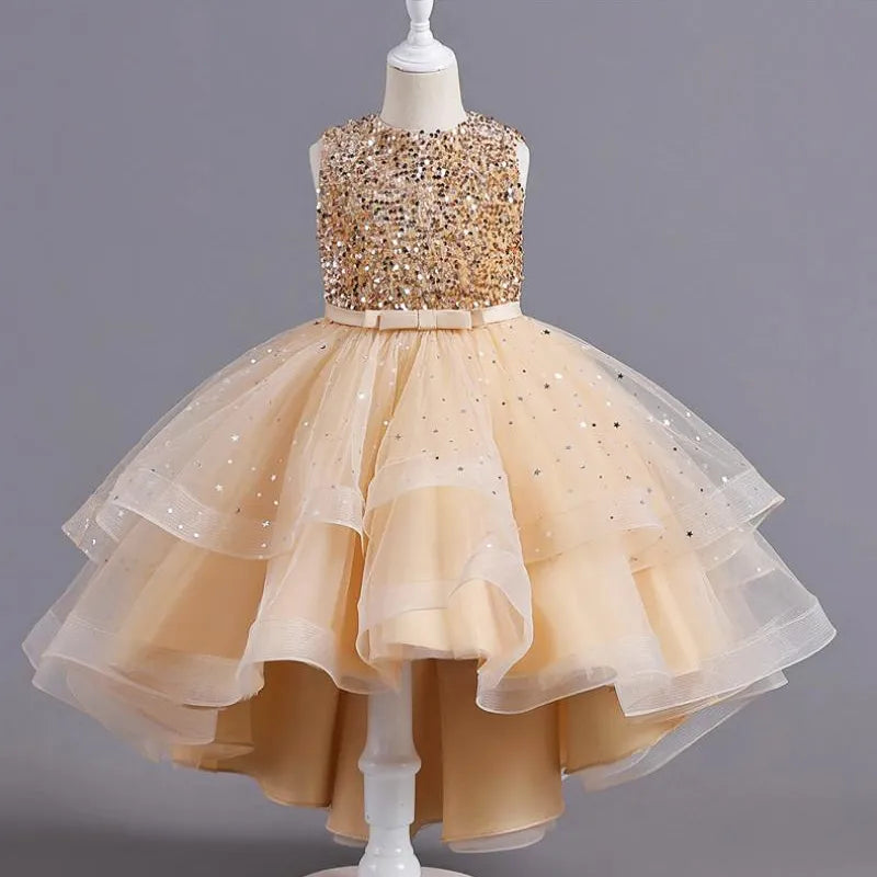 Vestido Infantil Pétalas de Rosa