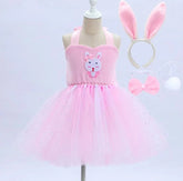 Vestido Coelho Rosa Infantil