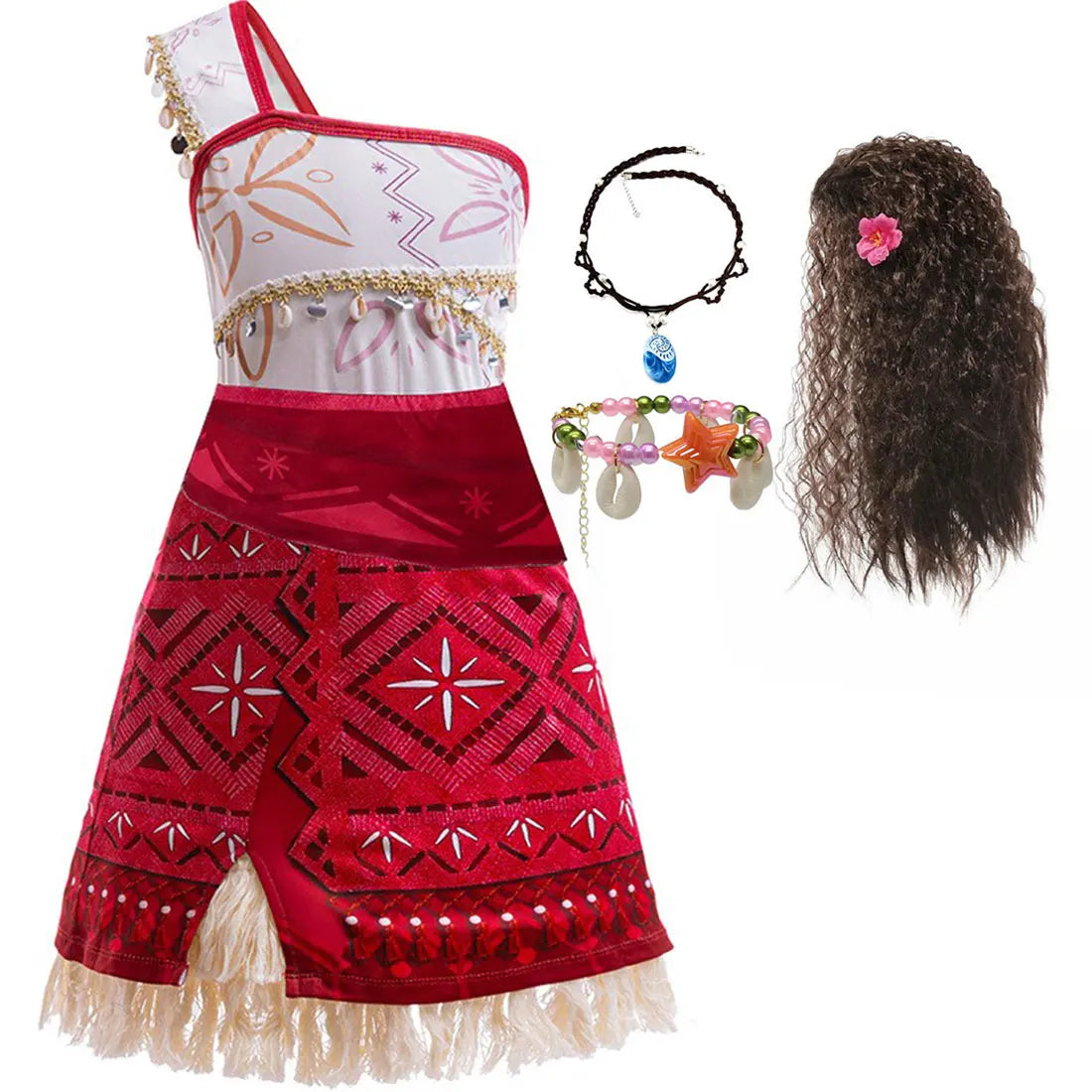 Fantasia Infantil Moana 2 com Peruca