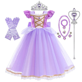 Fantasia Rapunzel Infantil Luxo