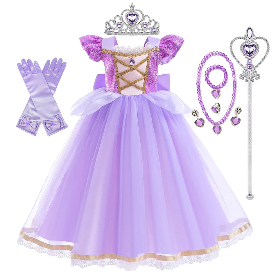 Fantasia Rapunzel Infantil Luxo