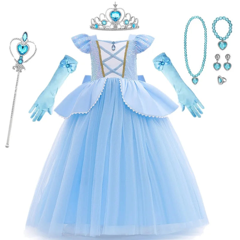 Fantasia Cinderela Infantil Luxo