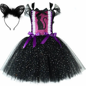 Fantasia Gato Infantil Glitter