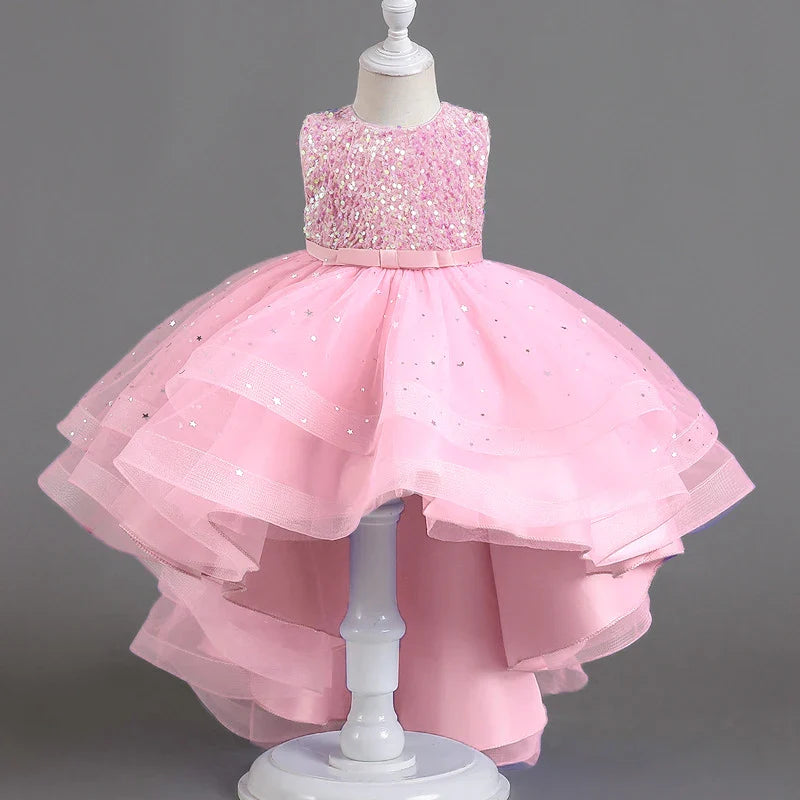 Vestido Infantil Pétalas de Rosa