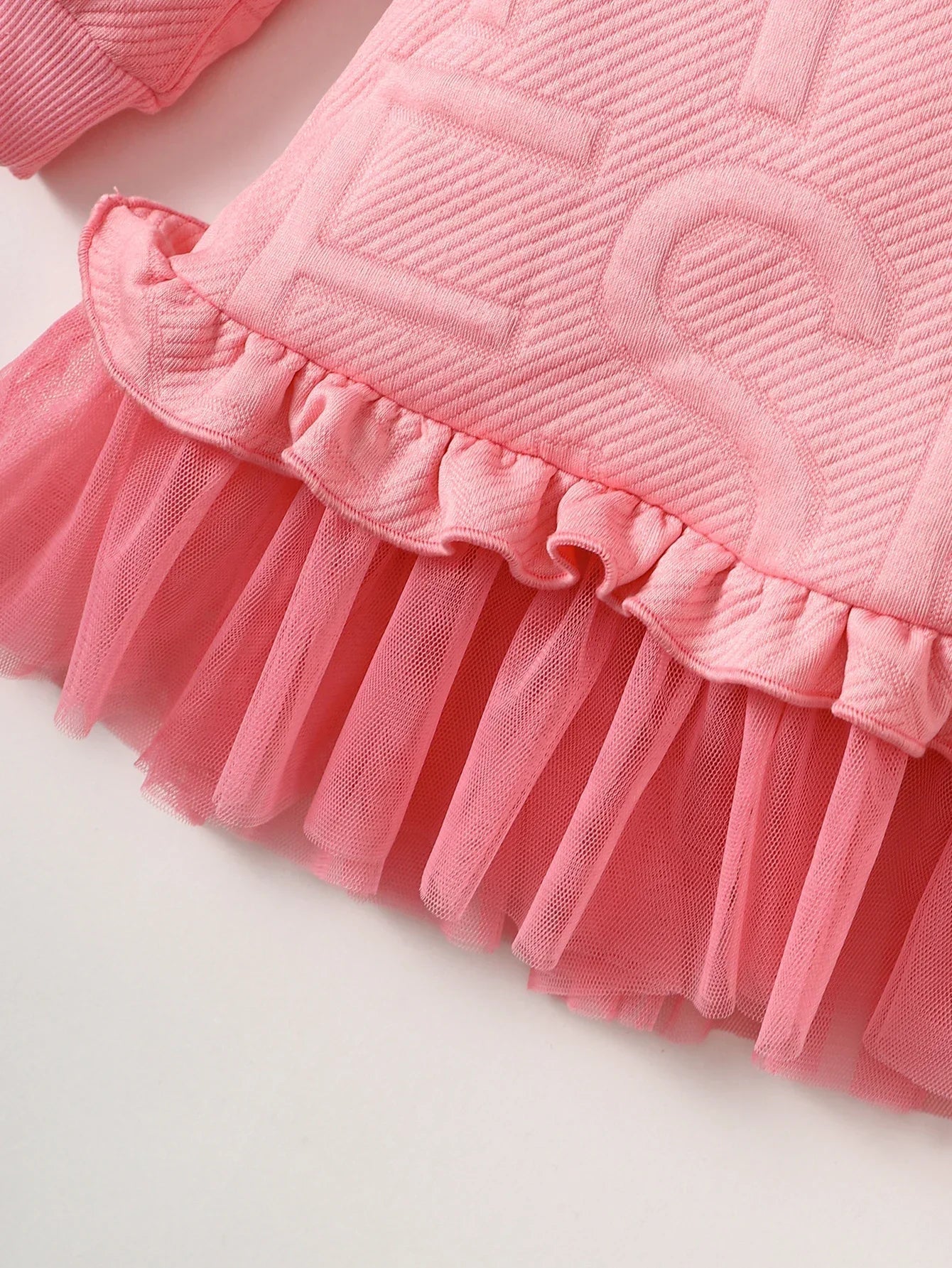 Vestido Rosa com Manga Longa Infantil
