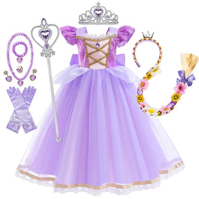 Fantasia Rapunzel Infantil Luxo