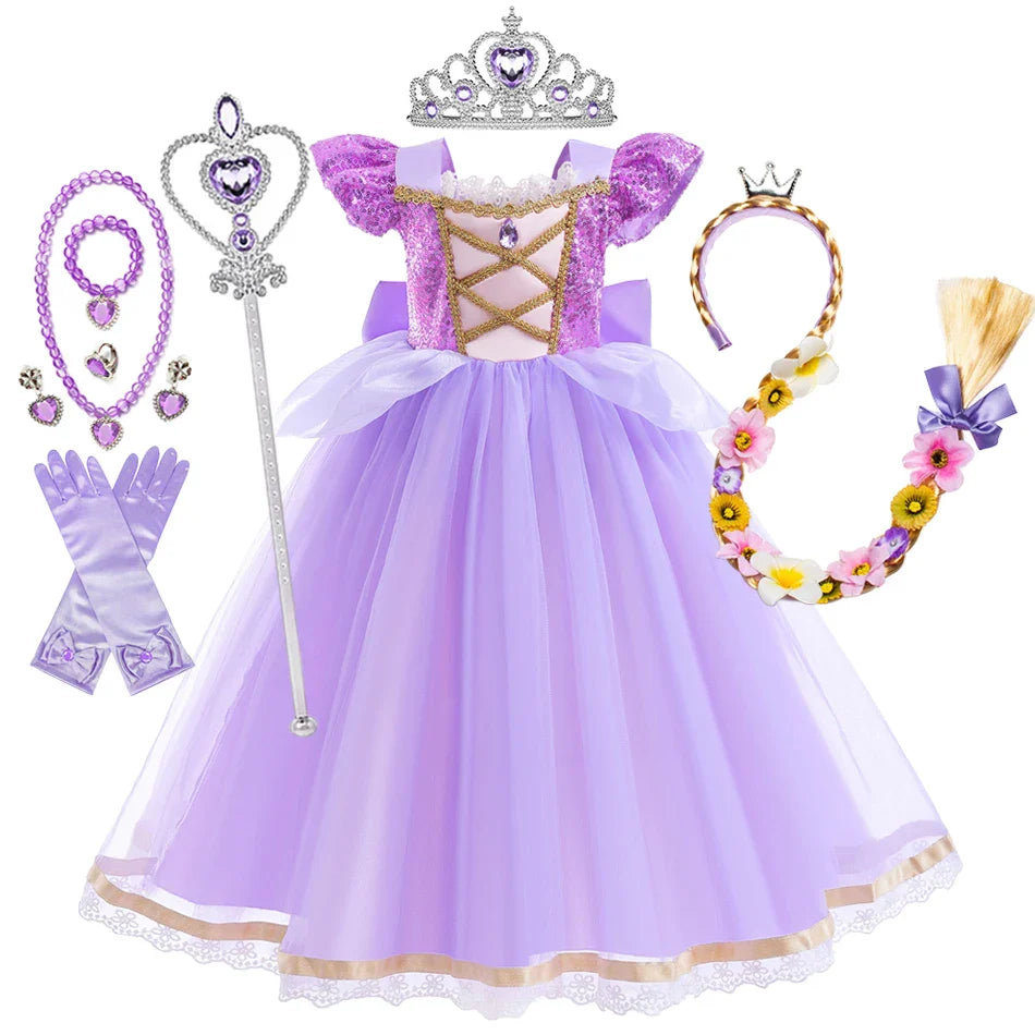 Fantasia Rapunzel Infantil Luxo